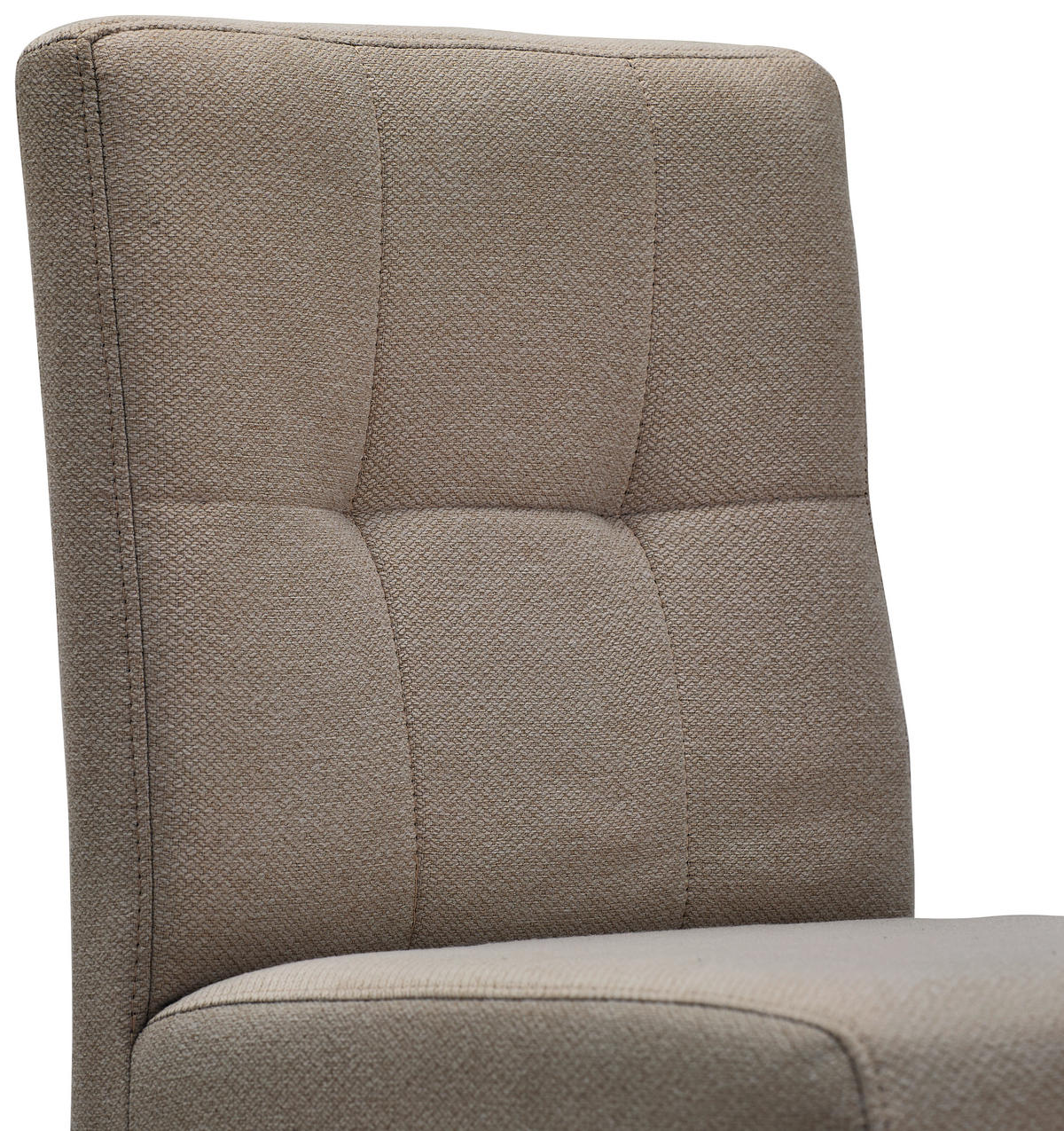 BARHOCKER Webstoff Schwarz, Taupe Eisen Stoffauswahl  - Taupe/Schwarz, Design, Textil/Metall (42/102/50cm) - home24