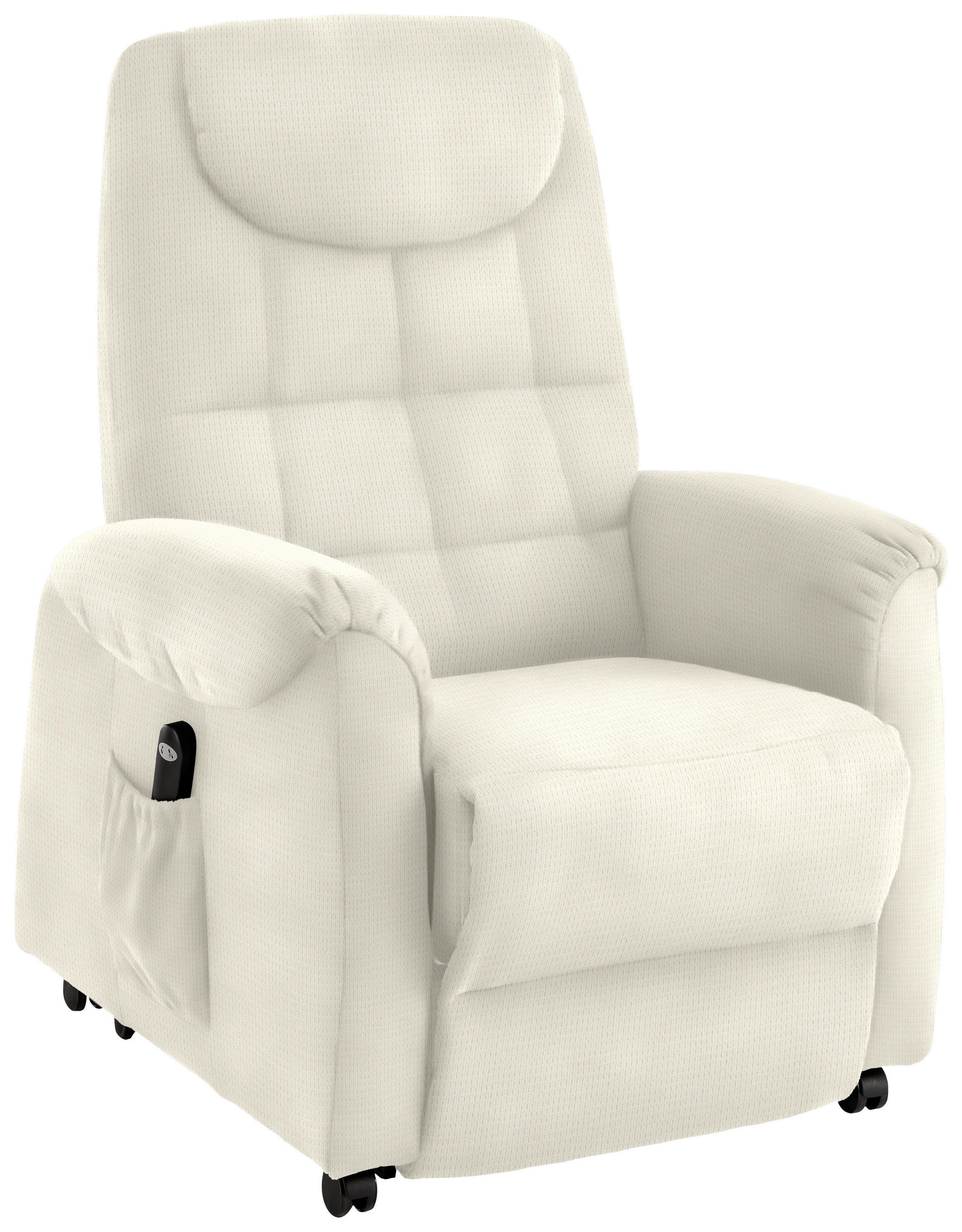 FERNSEHSESSEL in Mikrofaser Weiss  - Weiss/Schwarz, Konventionell, Kunststoff/Textil (83/113/92cm) - Xora
