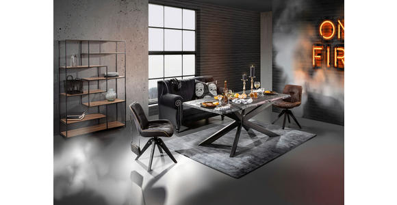 2-SITZER-SOFA  in Chenille Schwarz  - Schwarz, Design, Holz/Textil (168/96/75cm) - Ambia Home