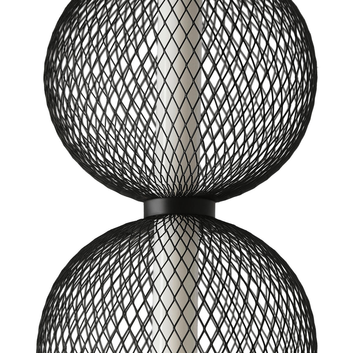 LED-PENDELLEUCHTE 14/14/150 cm  - Schwarz/Weiß, Design, Kunststoff/Metall (14/14/150cm)