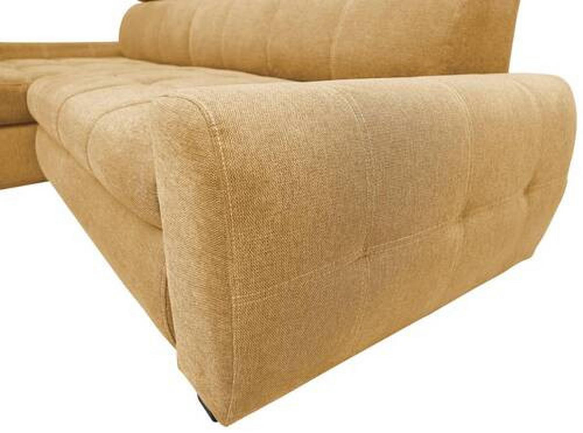 ECKSOFA in Webstoff Gelb  - Weiss/Gelb, Design, Kunststoff/Textil (276/173cm) - Stylife