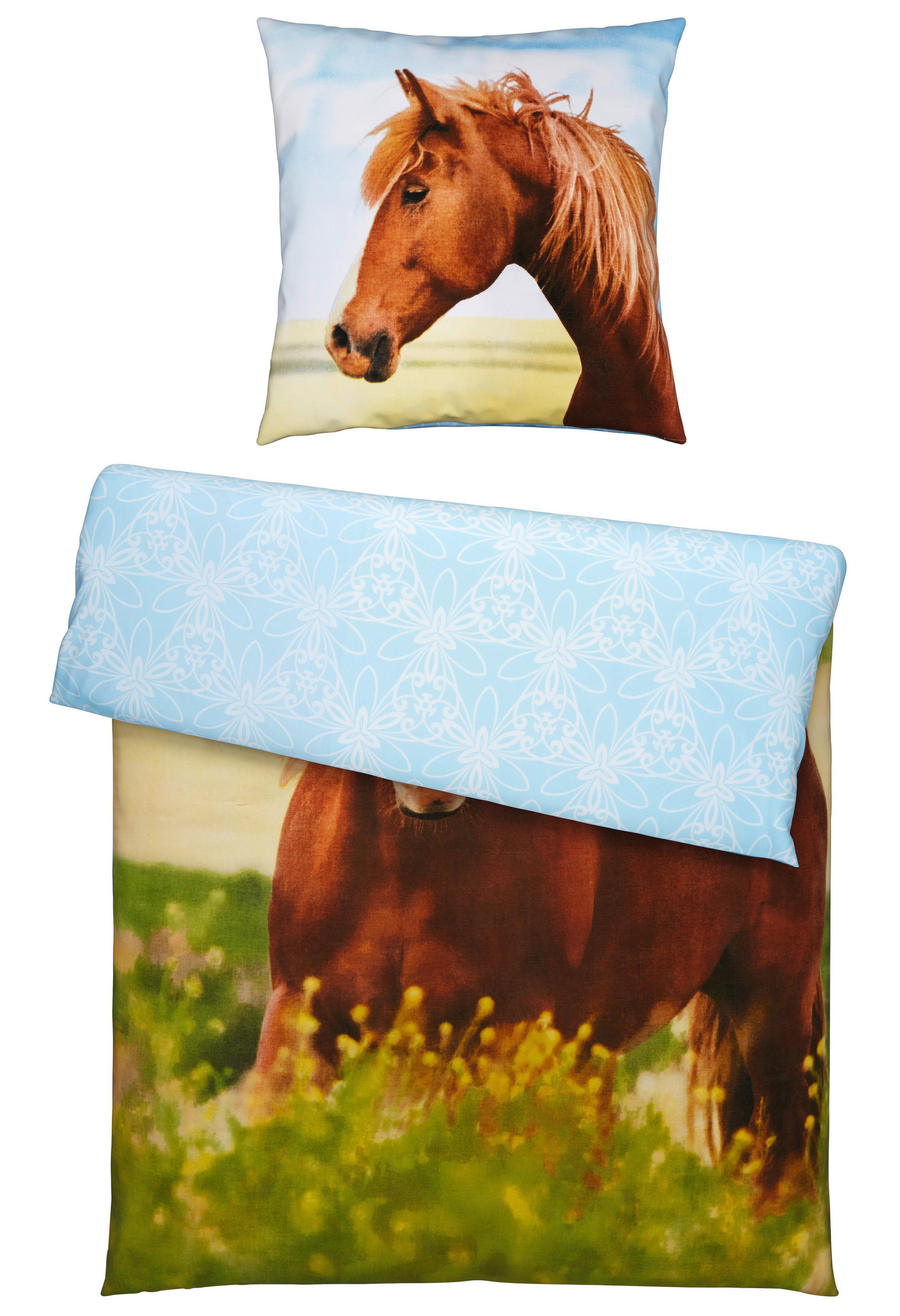 DETSKÉ OBLIEČKY S KONÍKOM 140/200 cm  - viacfarebná, Konventionell, textil (140/200cm)