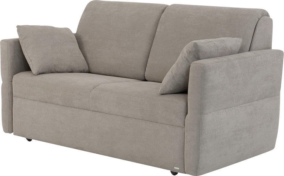 SCHLAFSOFA Chenille Grau  - Schwarz/Grau, KONVENTIONELL, Kunststoff/Textil (150/88/91cm) - Sedda