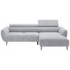 ECKSOFA in Cord Dunkelgrau  - Dunkelgrau/Schwarz, Konventionell, Textil/Metall (277/174cm) - Carryhome