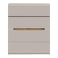 KOMODA, peščene barve, barve hrasta  - barve hrasta/peščene barve, Design, leseni material (95,1/114,7/41,5cm) - Hom`in