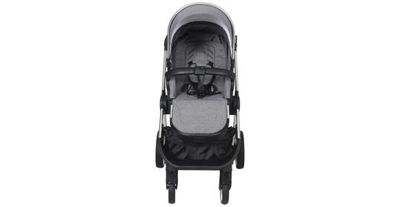 KINDERWAGENSET Neapel - Silberfarben/Grau, Design, Textil/Metall (76,96/59,95/106,68cm) - My Baby Lou