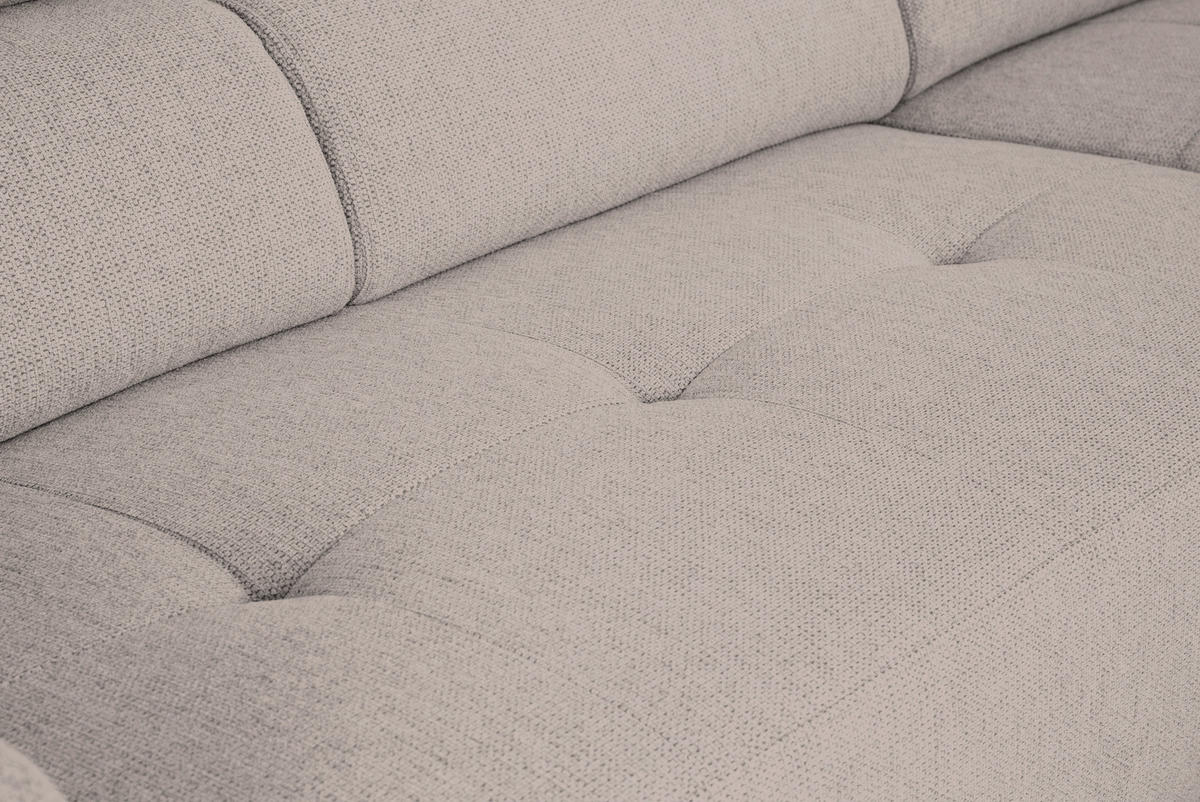 ECKSOFA in Struktur Taupe  - Taupe/Schwarz, Design, Kunststoff/Textil (205/284cm) - MID.YOU