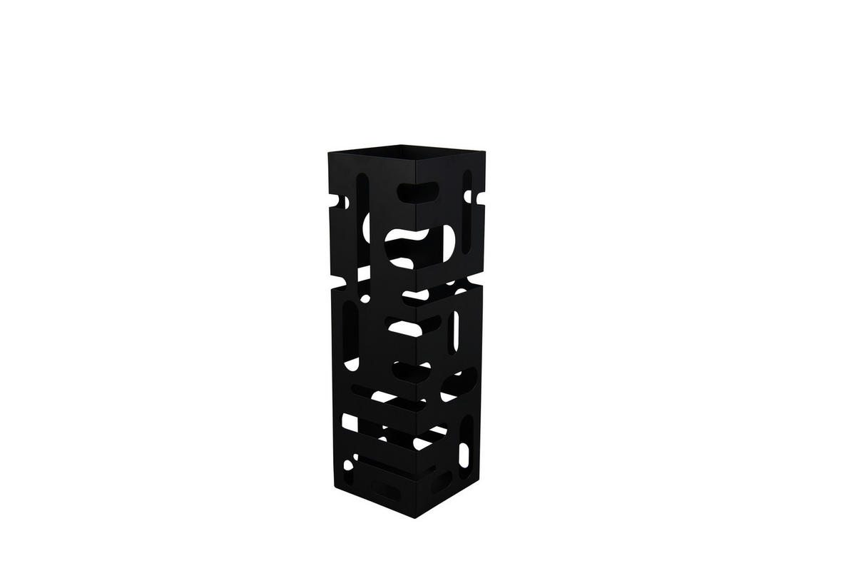 SCHIRMSTÄNDER Metall Schwarz  - Schwarz, Design, Metall (15,5/49/15,5cm) - Milino