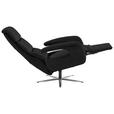 RELAXSESSEL in Leder Schwarz  - Edelstahlfarben/Schwarz, Design, Leder/Metall (76/119/86cm) - Dieter Knoll