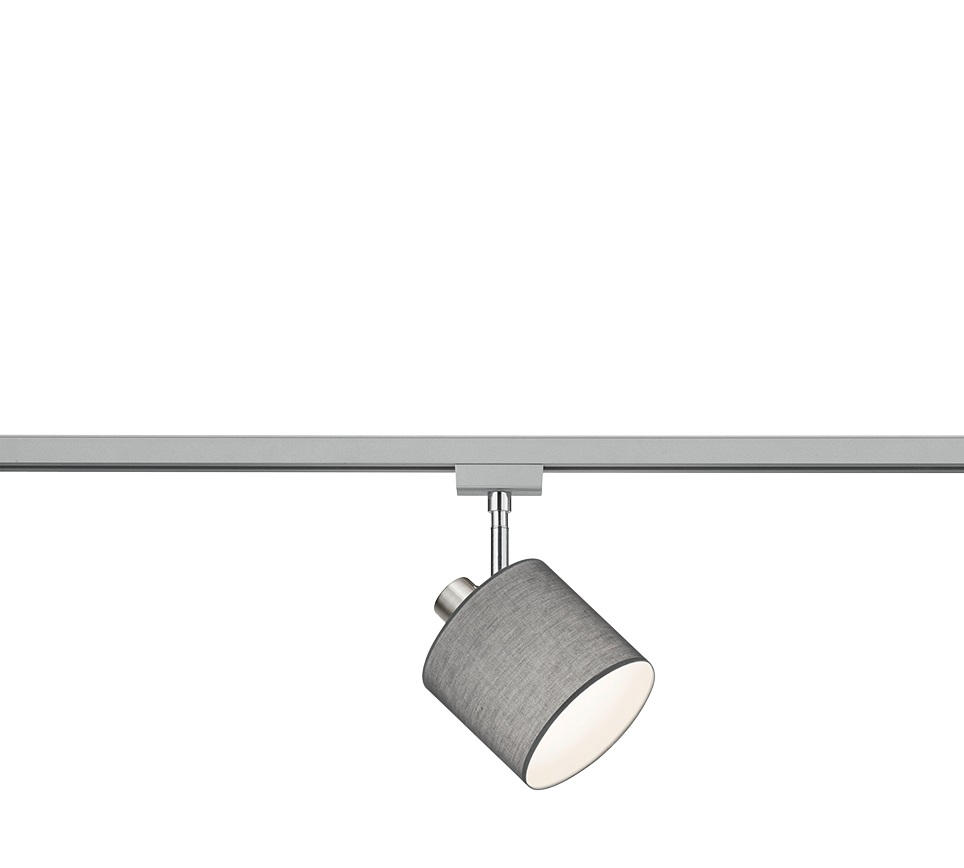 SCHIENENSYSTEM-STRAHLER 16/22/12 cm   - Grau, Design, Metall (16/22/12cm) - Trio Leuchten