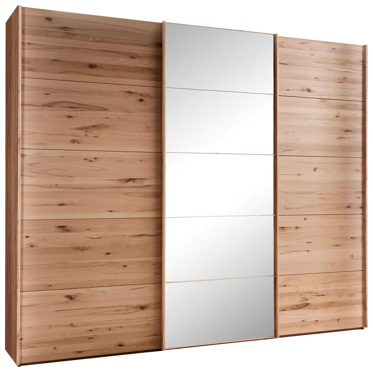 SCHWEBETÜRENSCHRANK Buchefarben  - Buchefarben, Natur, Glas/Holz (250/236/67cm) - Linea Natura