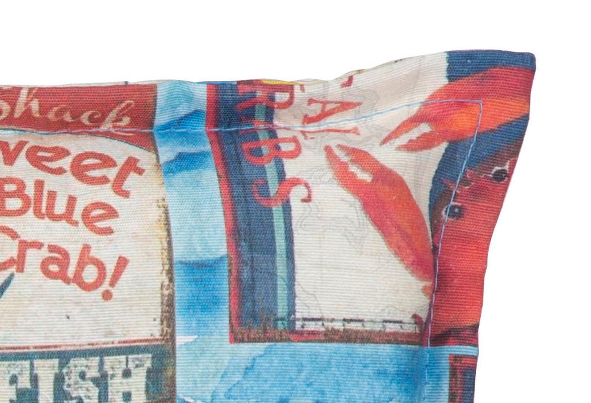 LIEGENAUFLAGE in Blau Patchwork  - Blau, Basics, Textil (191/58/8cm) - Gardenson