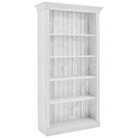 REGAL Kiefer massiv Weiß  - Weiß, ROMANTIK / LANDHAUS, Holz (108/202/38cm) - Boxxx