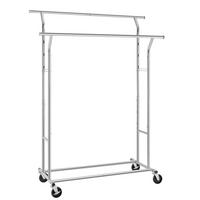 KLEIDERWAGEN in Silberfarben 130/148-172/55 cm   - Silberfarben, Basics, Kunststoff/Metall (130/148-172/55cm)