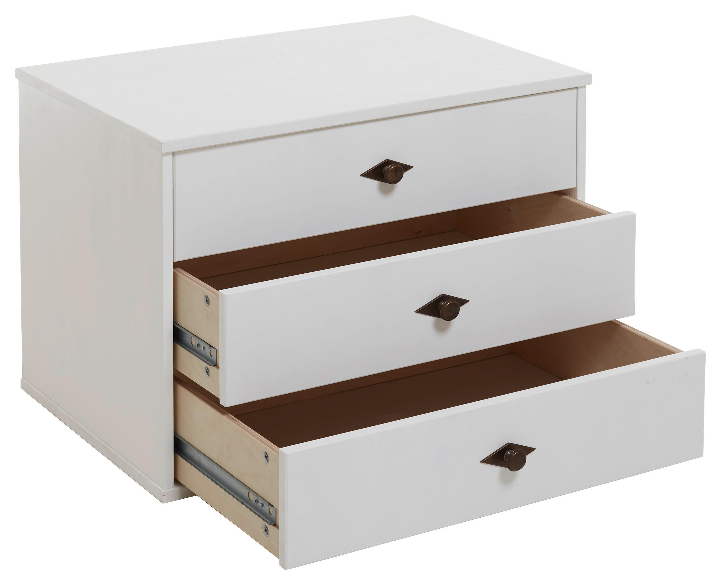 SCHUBKASTENEINSATZ  - Weiß, ROMANTIK / LANDHAUS, Holz (66/50/45cm) - Boxxx