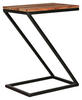 Beistelltisch "Akola" , Sheesham massiv rechteckig Sheeshamfarben  - Sheeshamfarben/Schwarz, Design, Holz/Metall (45/32/62cm) - MID.YOU