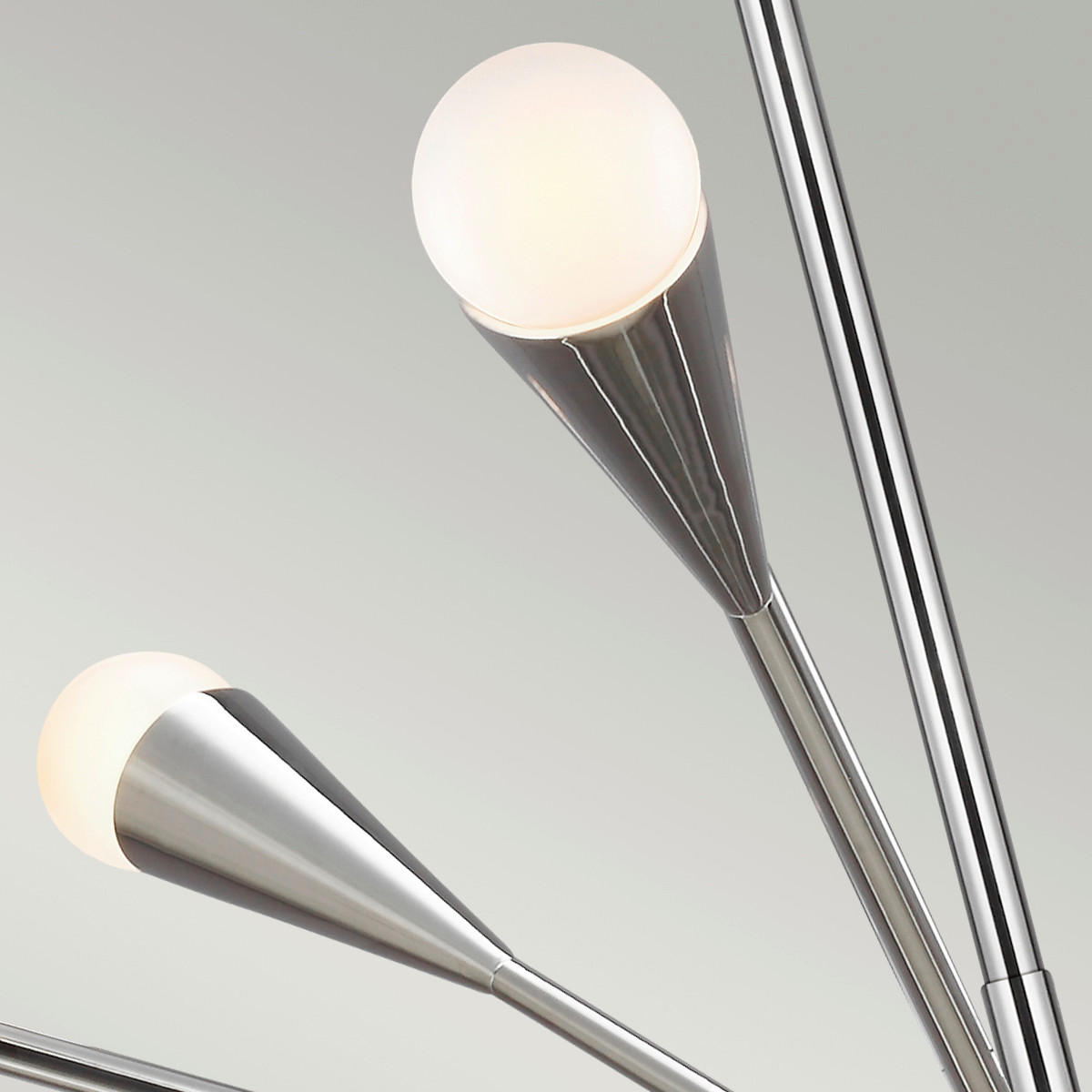 KRONLEUCHTER 70.5/47.7 cm    - Nickelfarben, Design, Glas/Metall (70.5/47.7cm) - Elstead Lighting