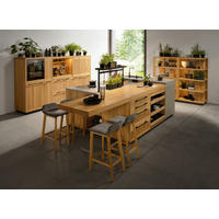 EINBAUKÜCHE   - Eichefarben, Design, Glas/Holz - TEAM 7