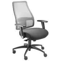 DREHSTUHL Flachgewebe Grau, Schwarz  - Schwarz/Grau, Design, Kunststoff/Textil (48/113-118/42-47cm) - Topstar