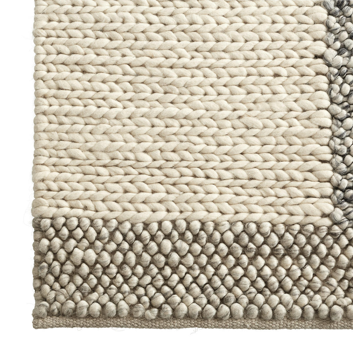 HANDWEBETEPPICH Nordic 130/190 cm Nordic  - Grau, Natur, Textil (130/190cm) - Linea Natura