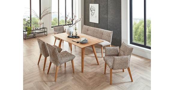 ESSTISCH Eiche massiv rechteckig Eichefarben  - Eichefarben, KONVENTIONELL, Holz (180/90/76cm) - Voleo