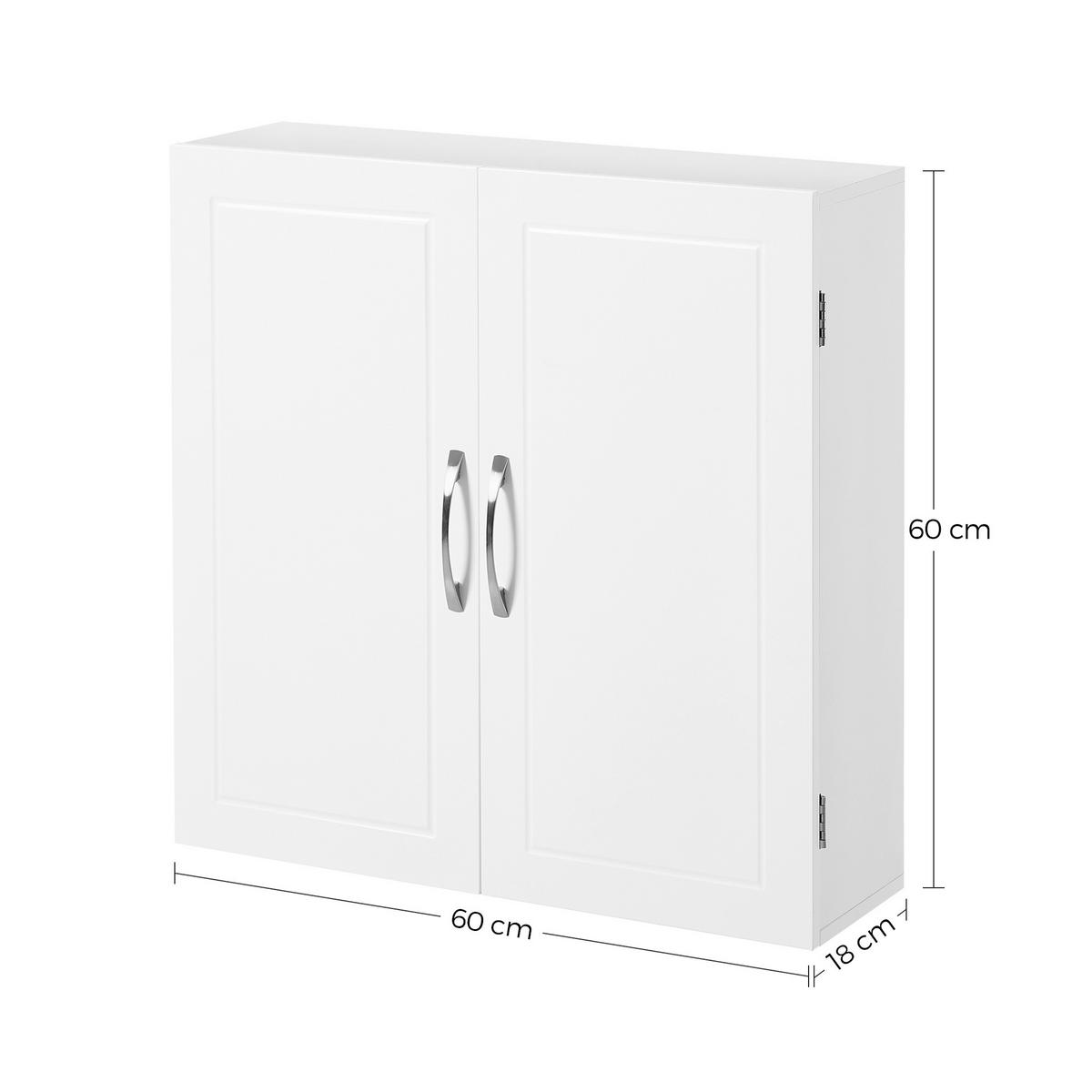 HÄNGESCHRANK 60/60/18 cm  - Weiß, Trend, Holzwerkstoff/Metall (60/60/18cm) - MID.YOU
