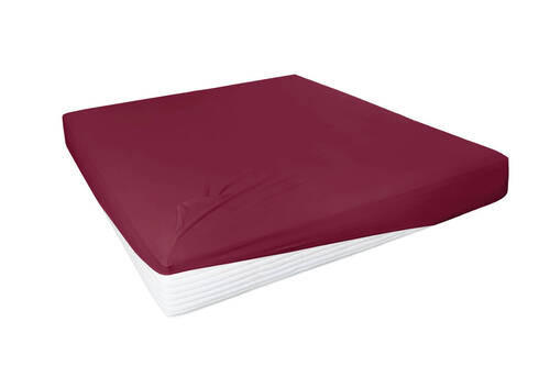 TOPPER-SPANNLEINTUCH 100/200 cm Jersey  - Bordeaux, Basics, Textil (100/200cm)
