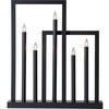 LED-KERZE  - Anthrazit/Weiß, Basics, Holz/Kunststoff (45/8/51cm) - Eglo