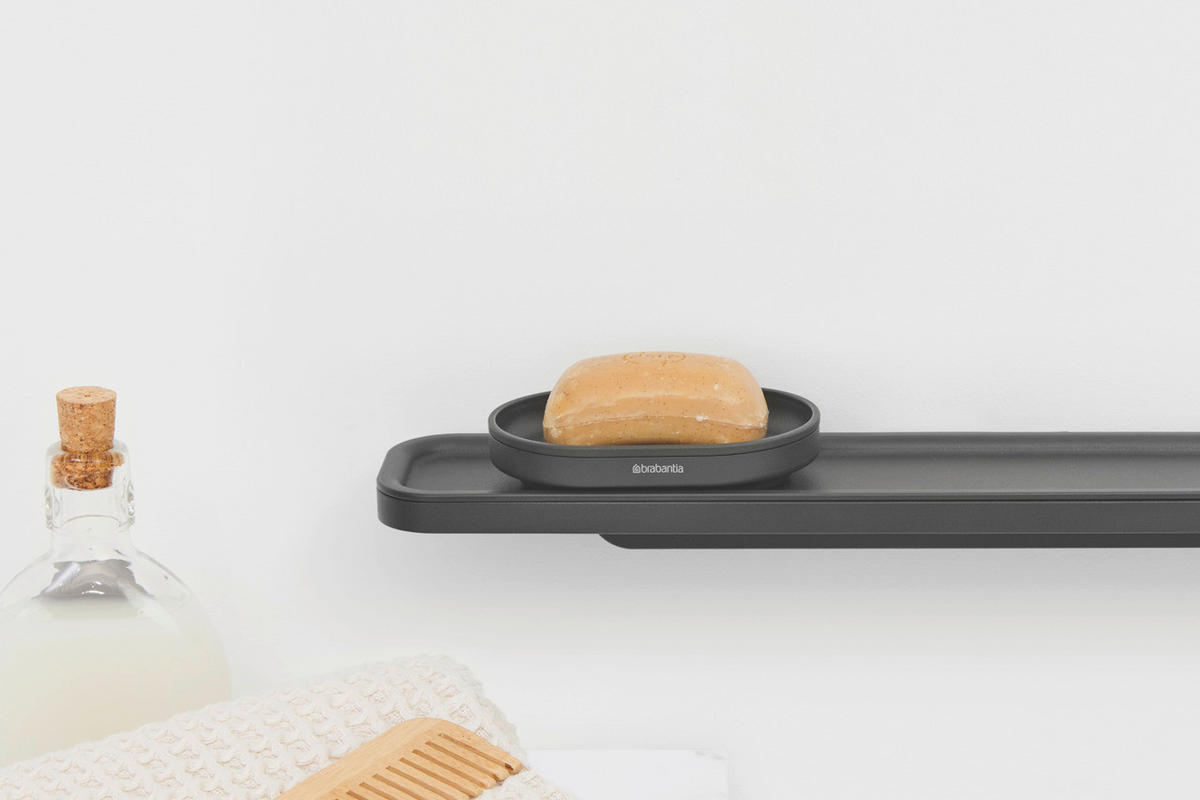 POSUDA ZA SAPUN  siva  metal  MINDSET  - siva, Basics, metal (12.1/2.4/8.1cm) - Brabantia