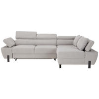 HÖRNSOFFA i vävt tyg grå  - ljusgrå/svart, Modern, metall/trämaterial (277/189cm) - MID.YOU