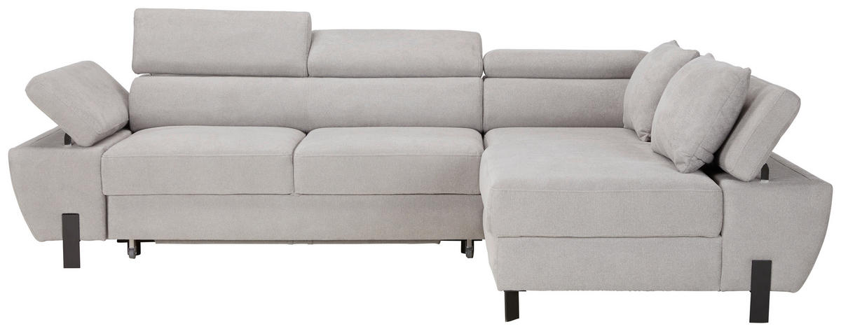 HÖRNSOFFA i vävt tyg grå  - ljusgrå/svart, Modern, metall/trämaterial (277/189cm) - MID.YOU