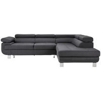 SOFFA i vävt tyg grå  - kromfärg/grå, Design, metall/textil (275/73-87/230cm) - Carryhome