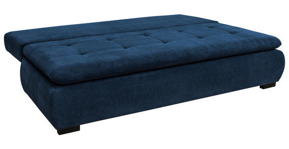 SCHLAFSOFA Webstoff, Plüsch Dunkelblau - Schwarz/Dunkelblau, KONVENTIONELL, Textil (203/72-96/98cm) - Novel