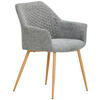 ARMLEHNSTUHL  in Eisen Webstoff  - Eichefarben/Grau, KONVENTIONELL, Holz/Textil (56,5/80/58cm) - Livetastic