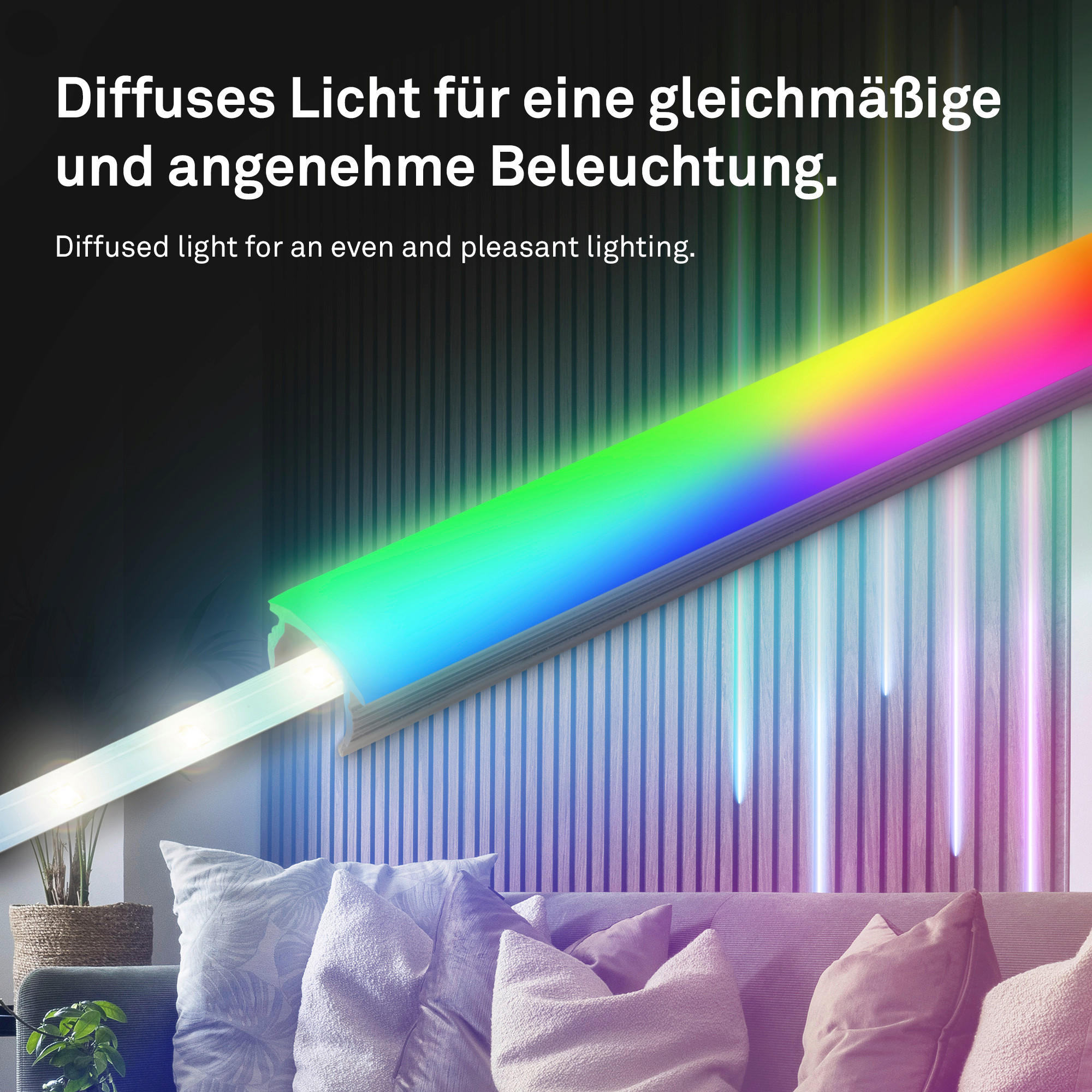 LED-STRIP Pimp Your Panel Starterset 260/260 cm   - Weiß, Basics, Kunststoff (260/260cm) - Briloner