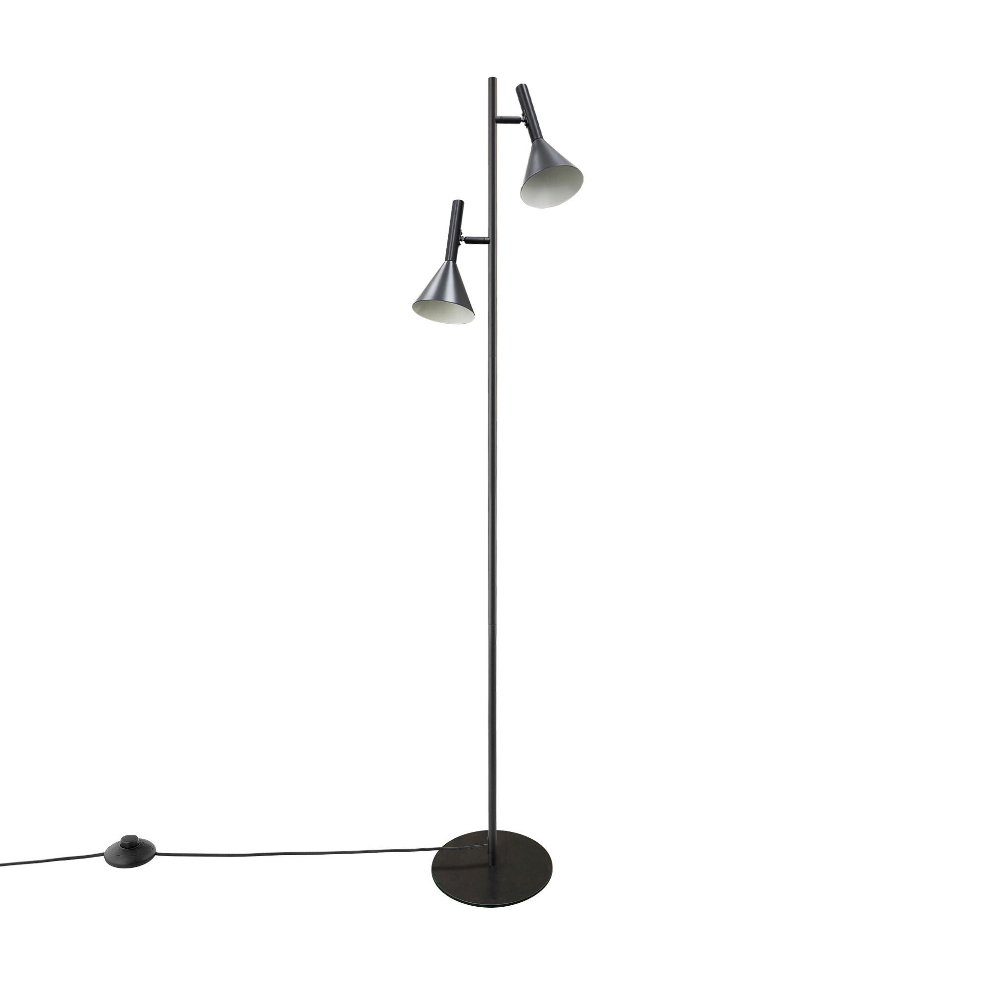 STEHLEUCHTE Kelvis 151/25/37 cm  - Schwarz, Design, Metall (151/25/37cm) - Nordlux