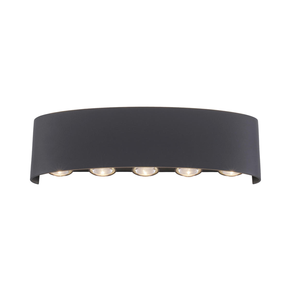 LED-WANDLEUCHTE 27/4,7/8 cm   - Anthrazit, Design, Kunststoff/Metall (27/4,7/8cm)