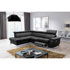 ECKSOFA  in Lederlook Echtleder Schwarz  197/257 cm  - Chromfarben/Schwarz, Design, Leder/Textil (197/257cm) - Livetastic