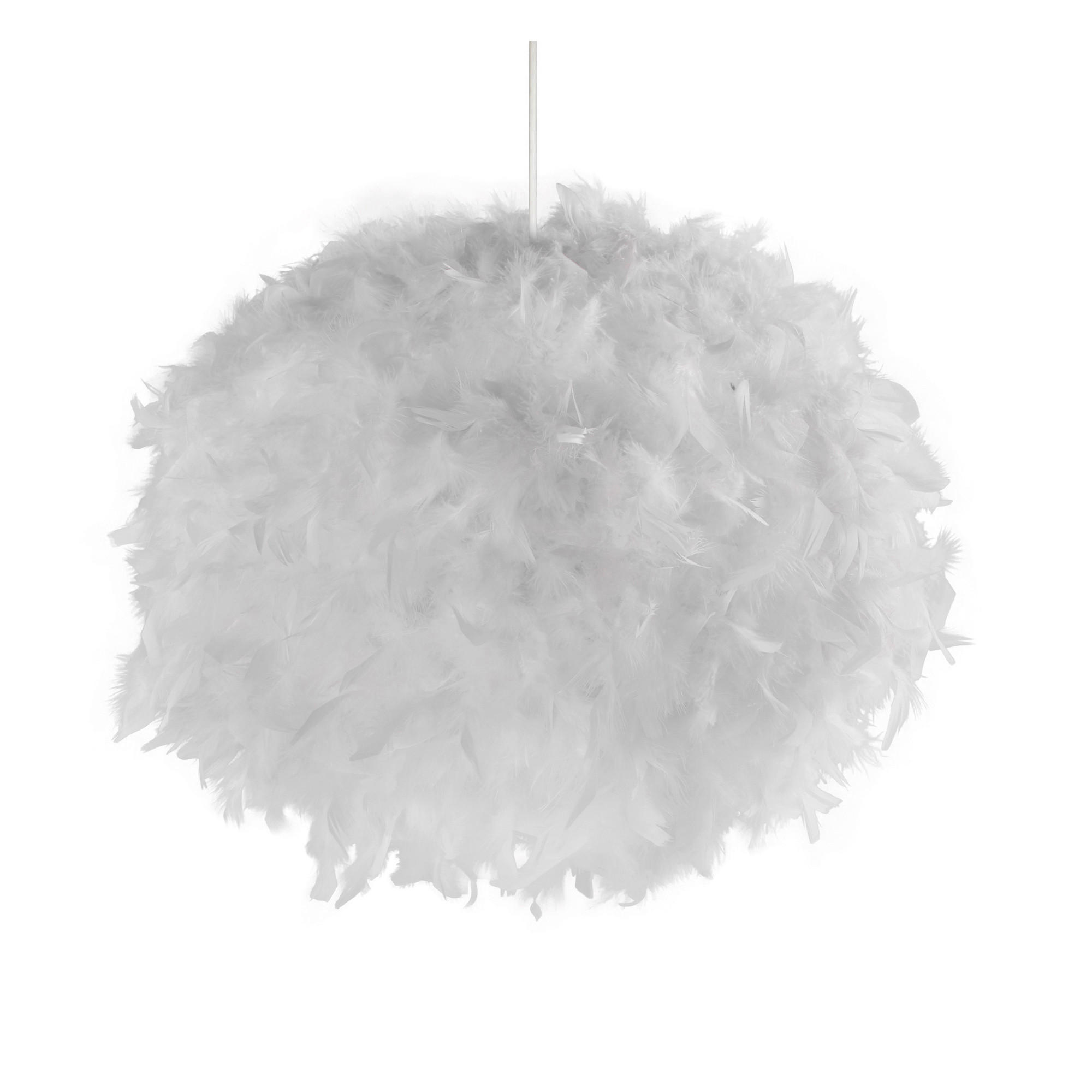 SJENILO SVJETILJKE Feather  - bijela, Design, metal/tekstil (50/50/33cm)