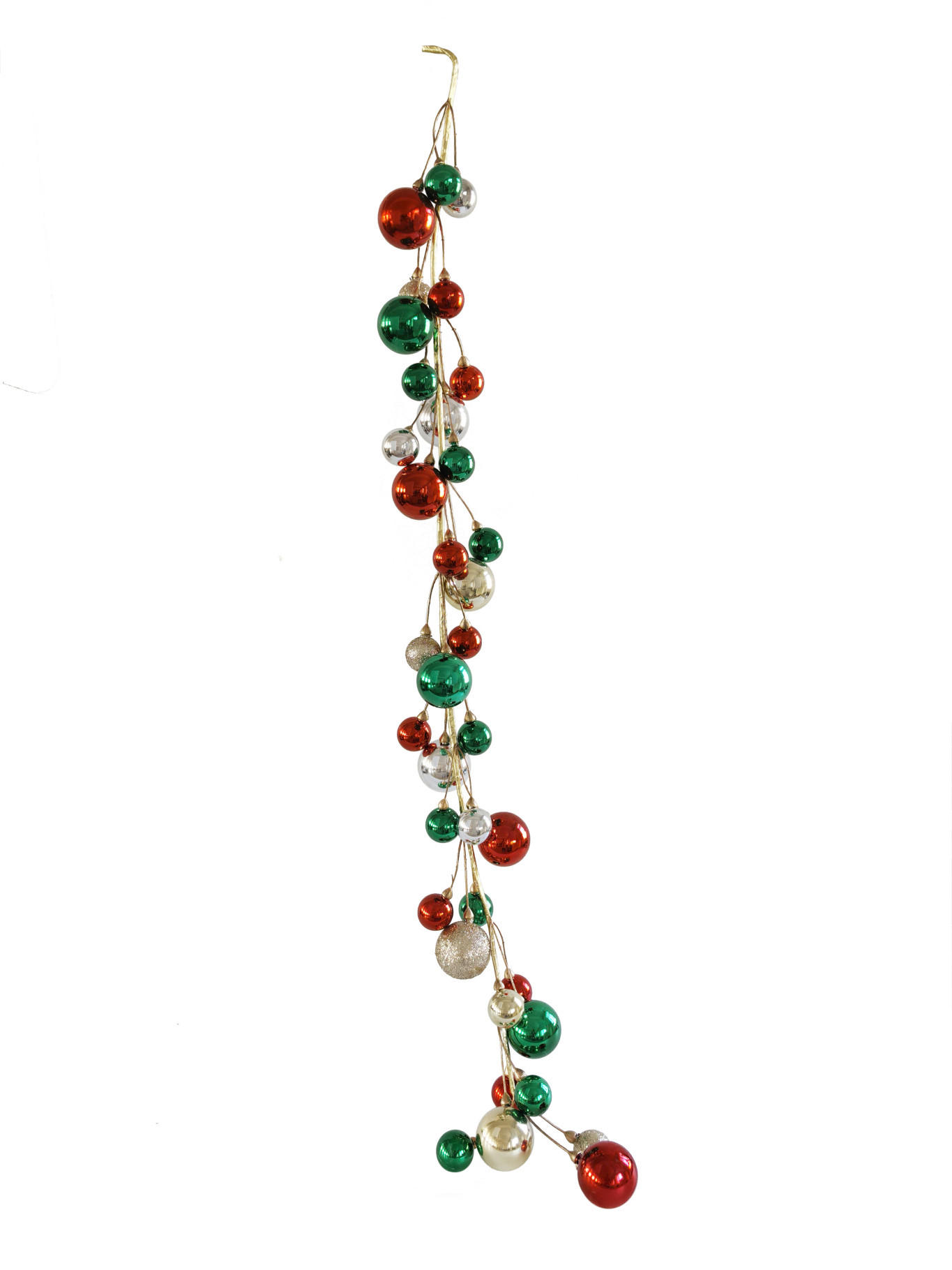 GIRLANDE Metall, Kunststoff  - Champagner/Rot, LIFESTYLE, Kunststoff/Metall (125/15/7cm) - X-Mas