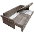 ECKSOFA in Chenille Taupe  - Taupe/Schwarz, KONVENTIONELL, Textil/Metall (291/153cm) - Hom`in