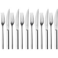 STEAKBESTECK Nuova 12-teilig  für  - Edelstahlfarben, Design, Metall (23cm) - WMF