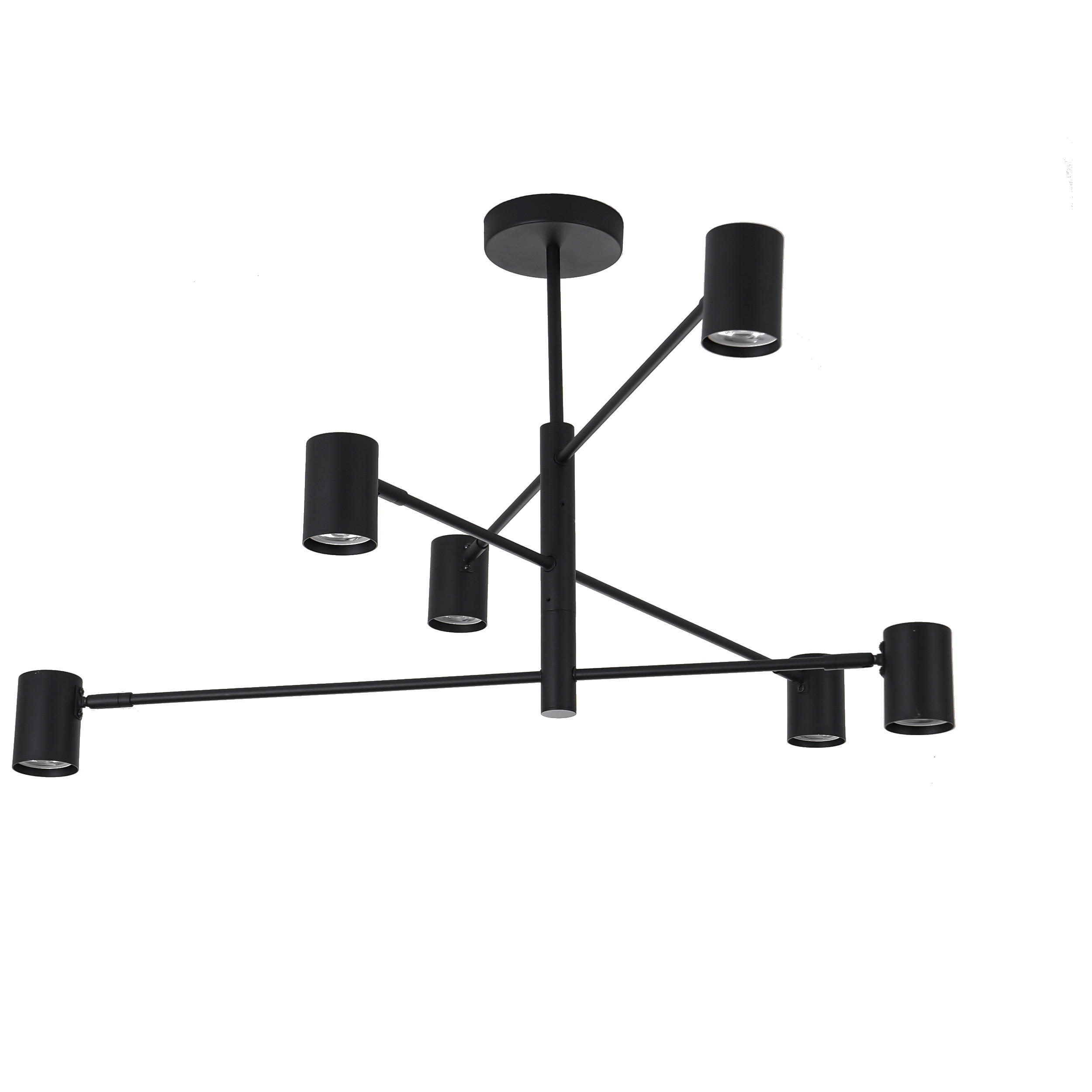 DECKENLEUCHTE    80/12/44.5 cm  - Schwarz, Design, Metall (80/12/44.5cm)