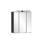 SPIEGELSCHRANK 60/64/20 cm  - Schwarz/Graphitfarben, KONVENTIONELL, Glas/Holzwerkstoff (60/64/20cm) - Xora