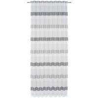 HOTOVÝ ZÁVES, priehľadné, 135/245 cm - antracitová/strieborná, Basics, textil (135/245cm) - Novel