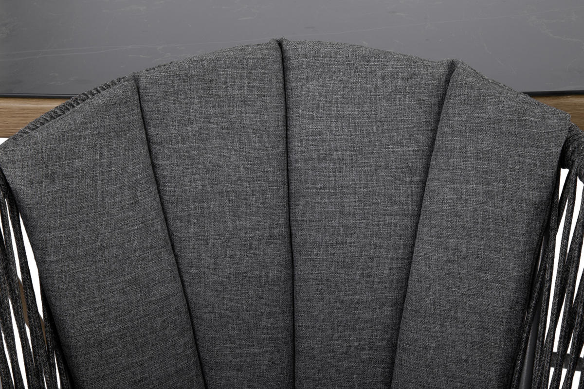 GARTENSET 7-teilig  - Grau, MODERN, Glas/Textil (63/160/58/90/77,5/73,5cm) - Ambia Garden