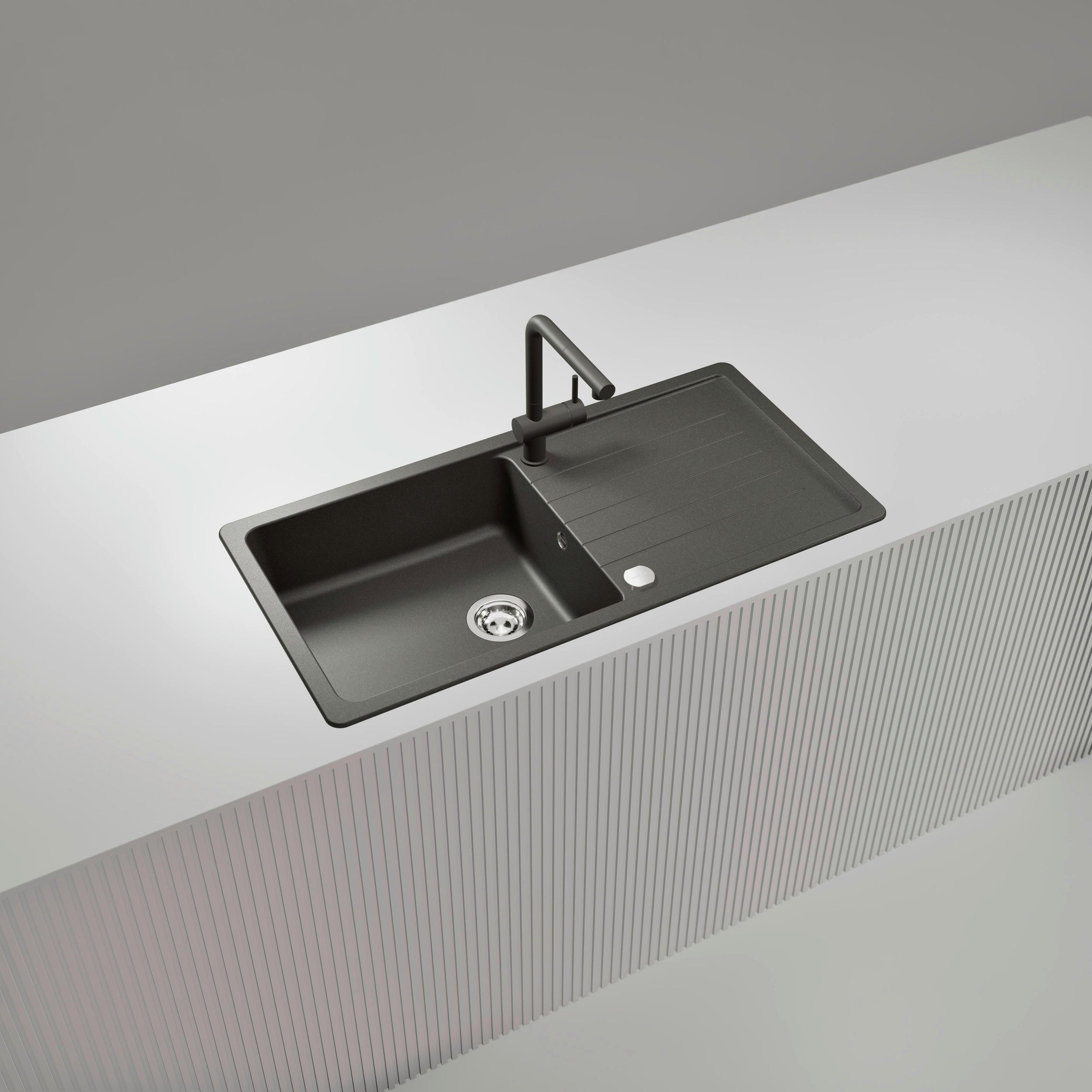 SPÜLE TOLD100LASIL  - Grau, Basics, Stein (100/28,3/50cm) - Schock