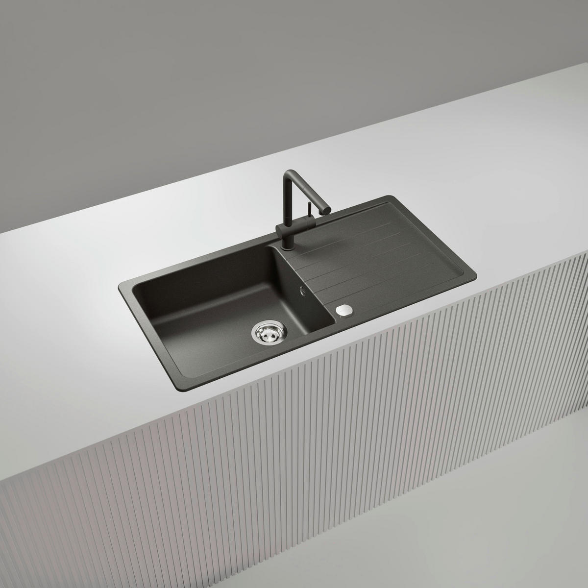 SPÜLE TOLD100LASIL  - Grau, Basics, Stein (100/28,3/50cm) - Schock