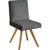 STUHL  in Flachgewebe Holz, Textil  - Eichefarben/Grau, Design, Holz/Textil (46/94/58cm) - Dieter Knoll