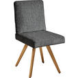 STUHL  in Flachgewebe Holz, Textil  - Eichefarben/Grau, Design, Holz/Textil (46/94/58cm) - Dieter Knoll